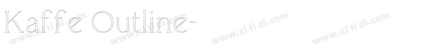 Kaffe Outline字体转换